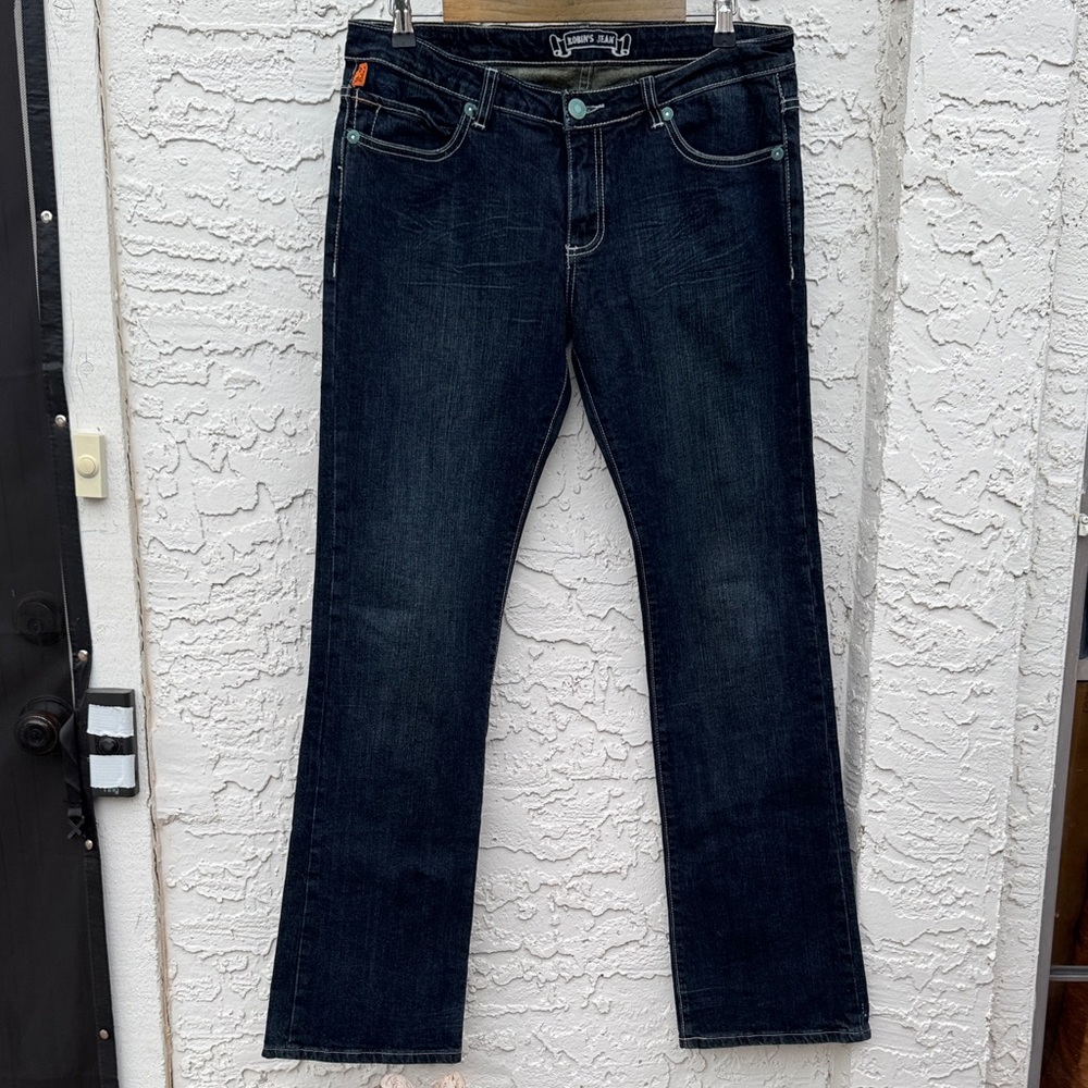 Robin's Jean Dark Blue Straight Leg Jeans - Picture 2 of 7